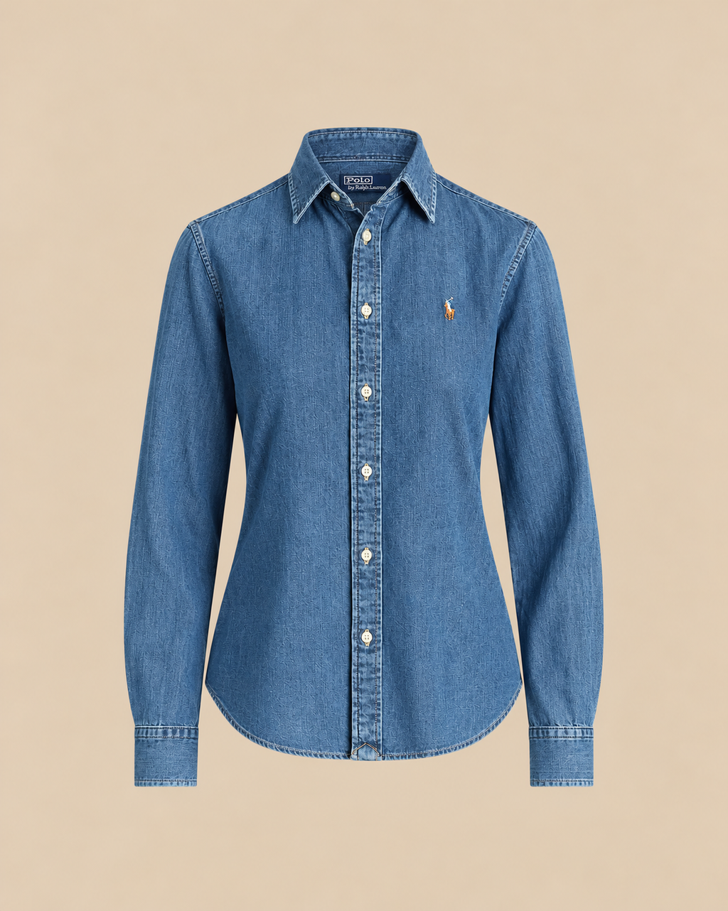 Camisa de Denim Clásica de Botones