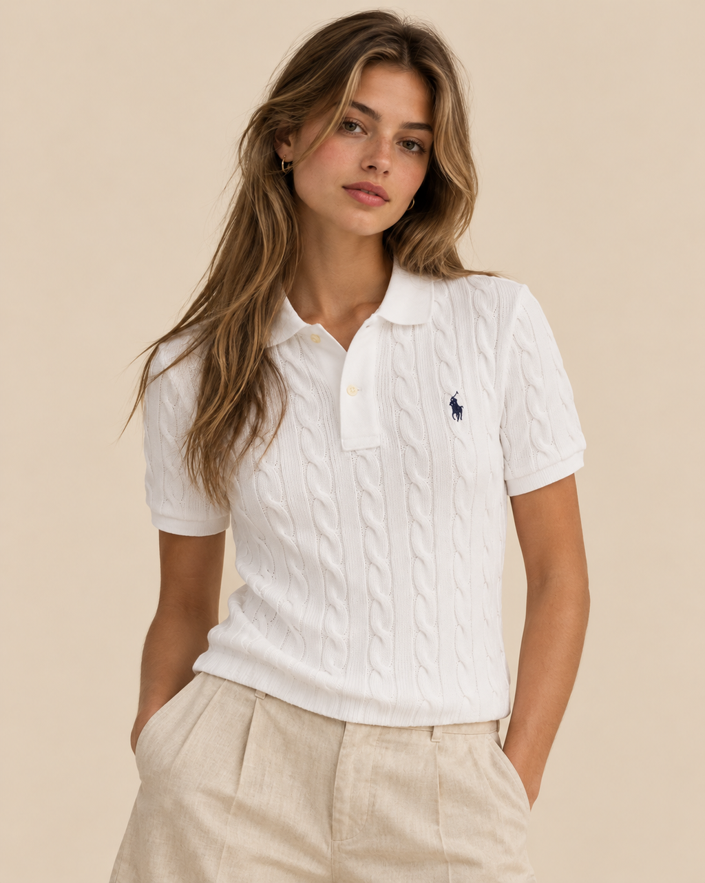 Camiseta Polo Trenzada Ralph Lauren