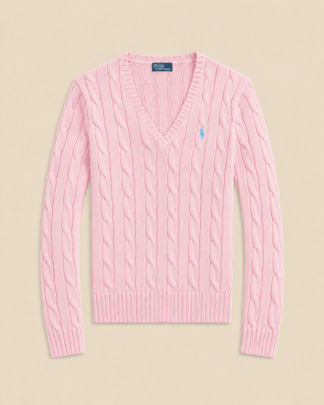 Suéter Trenzado con Cuello en V Polo Ralph Lauren