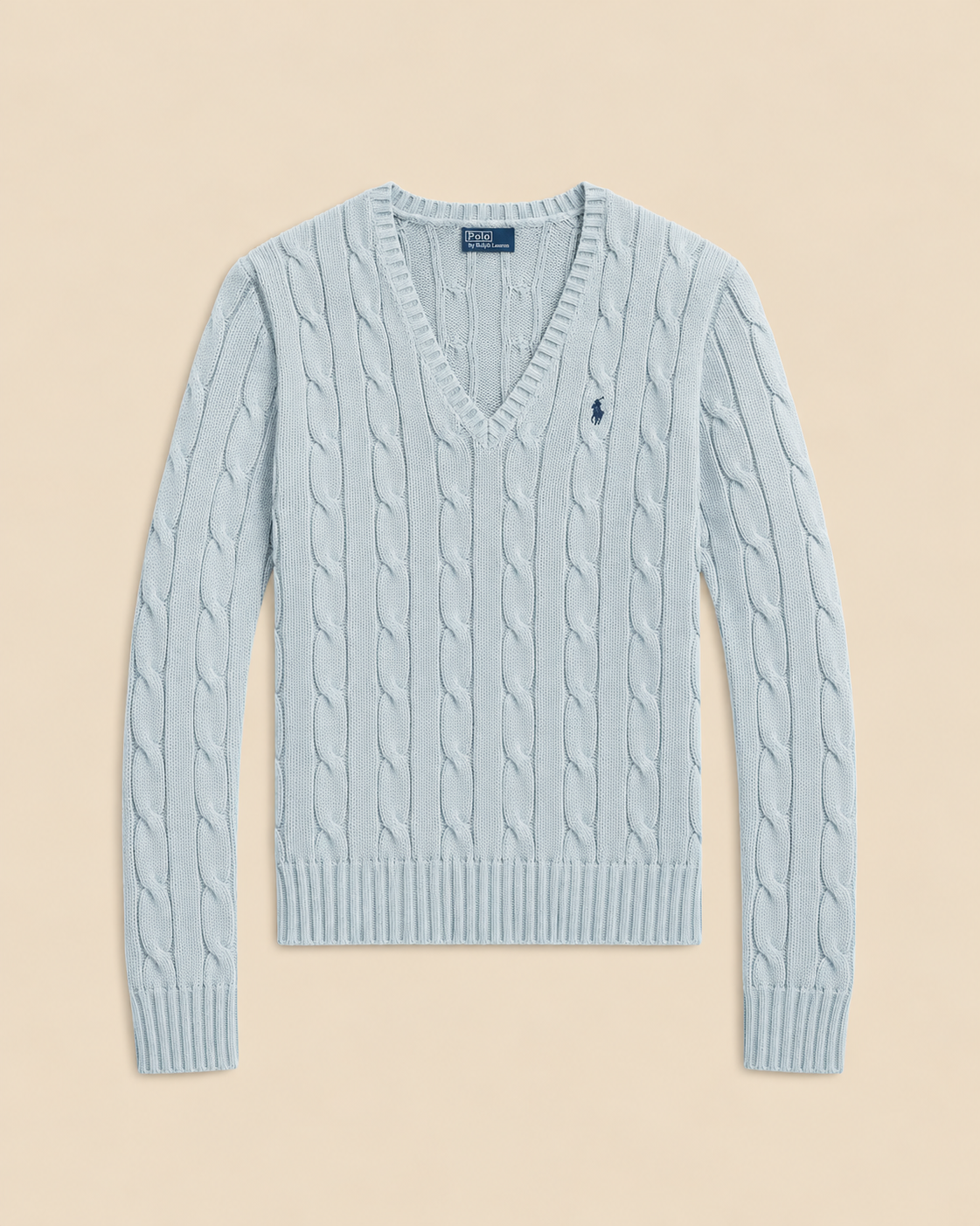 Suéter Trenzado con Cuello en V Polo Ralph Lauren