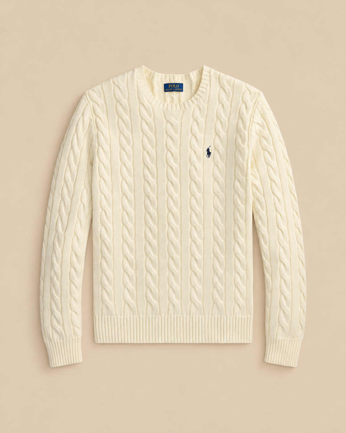 Suéter Negro de Algodón Tejido Polo Ralph Lauren