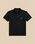 Polo de malla elástica de corte ajustado