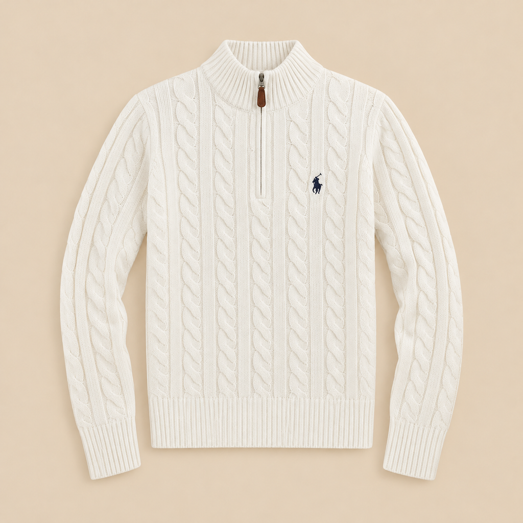 Suéter Trenzado con Cierre 1/4 Polo Ralph Lauren
