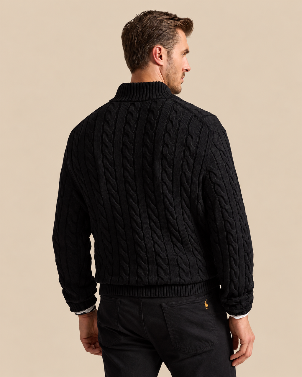 Suéter Trenzado con Cierre 1/4 Polo Ralph Lauren