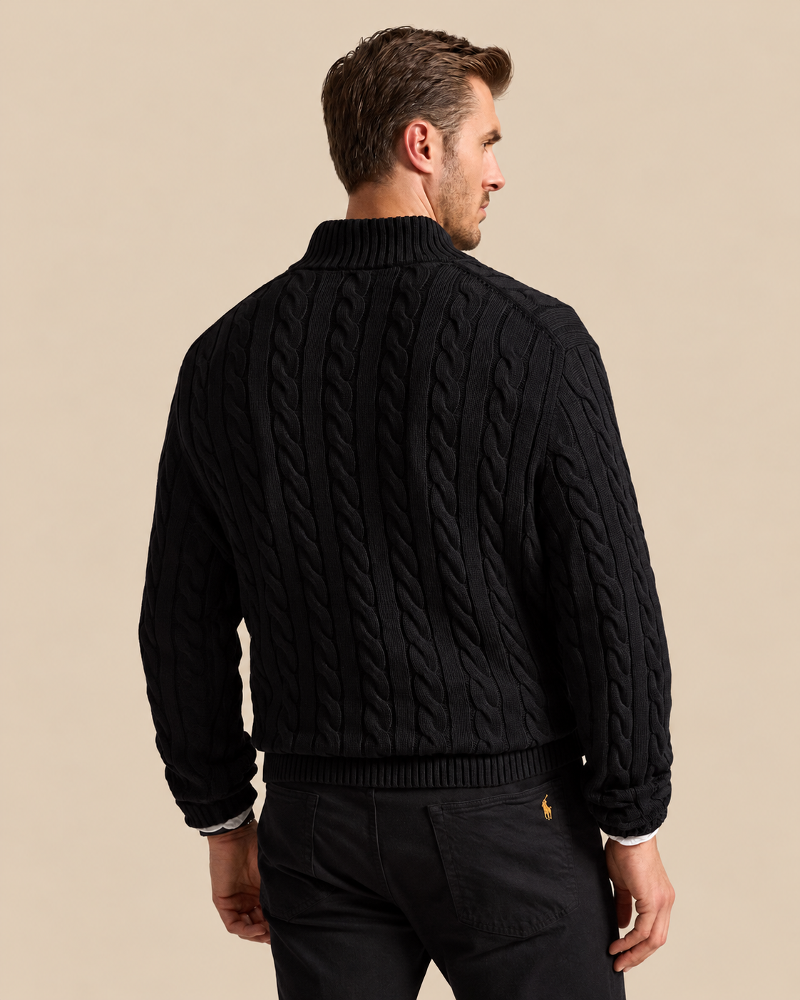 Suéter Trenzado con Cierre 1/4 Polo Ralph Lauren