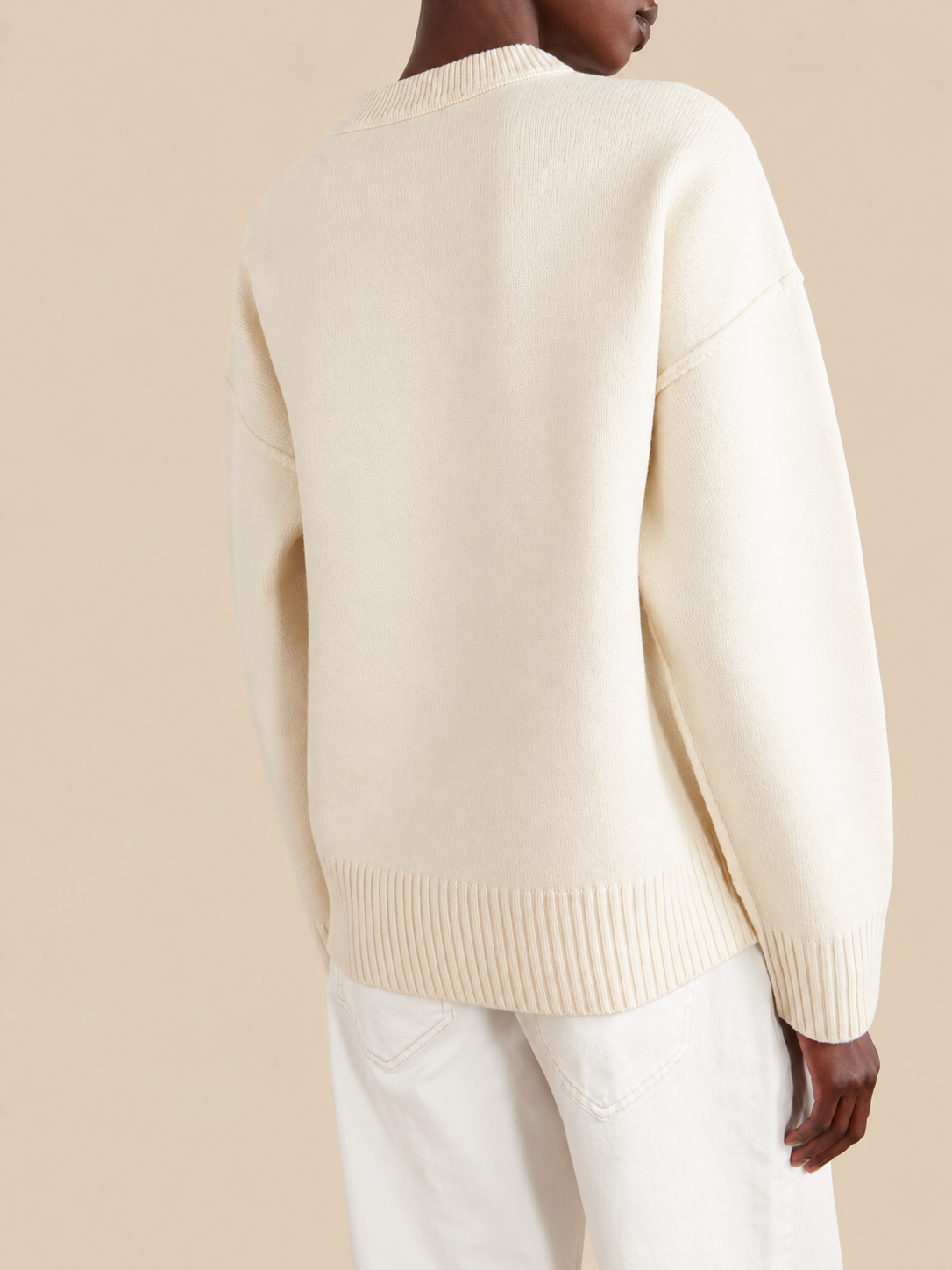 AMI Paris Wool Knit White Suéter
