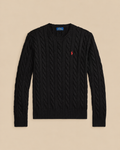 Suéter Negro de Algodón Tejido Polo Ralph Lauren